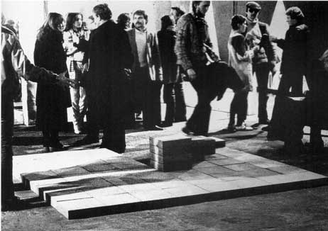 Peter Lowe installation at Construction in Process, Lodz 1981
